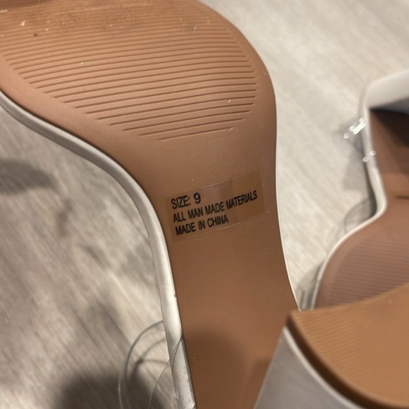 Lulus White Clear See Through Heels Size 9 - Picture 7 of 7